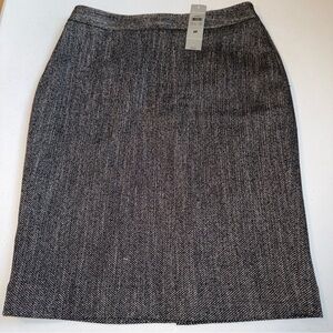 Ann Taylor Petite Women Pencil Skirt Size 4p Black White Career Business $98 NWT